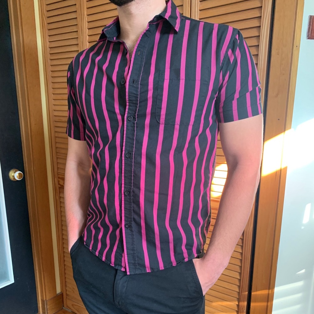 Striped button up